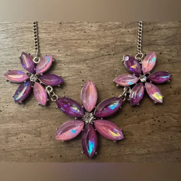 Paparazzi Floral Necklace And Earring Set NWT - Picture 3 of 6